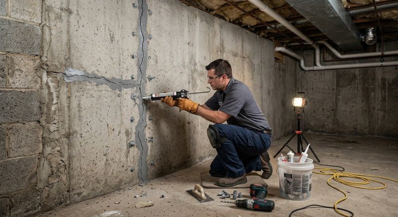 Basement Crack Repair in Richmond, VA