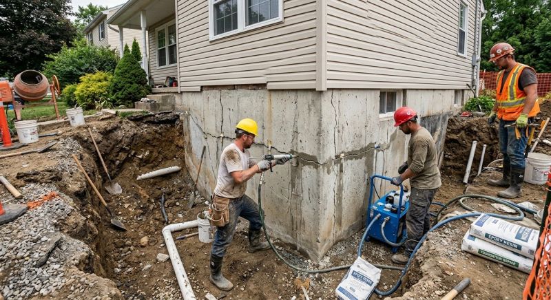 Cracked Foundation Repair in Amelia County, VA