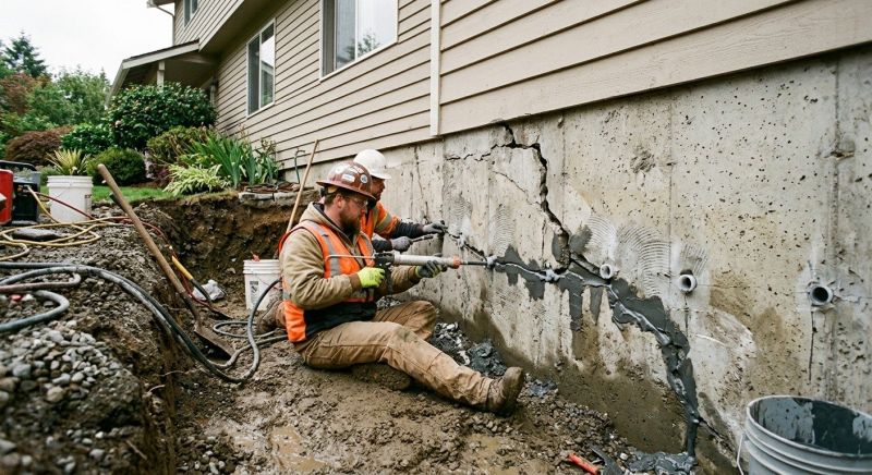 Cracked Foundation Repair in Henrico County, VA