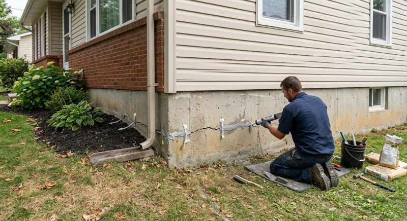 Cracked Foundation Repair in Midlothian, VA