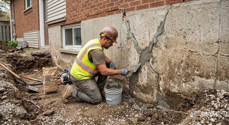 Foundation Crack Repair in Moseley, VA