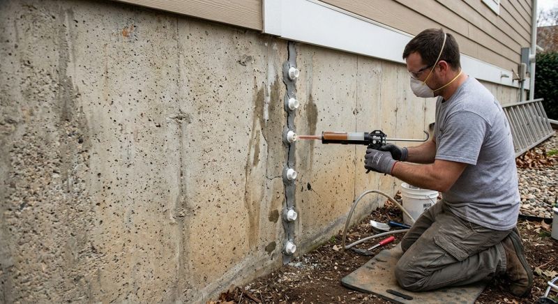 Foundation Crack Sealing in Richmond, VA
