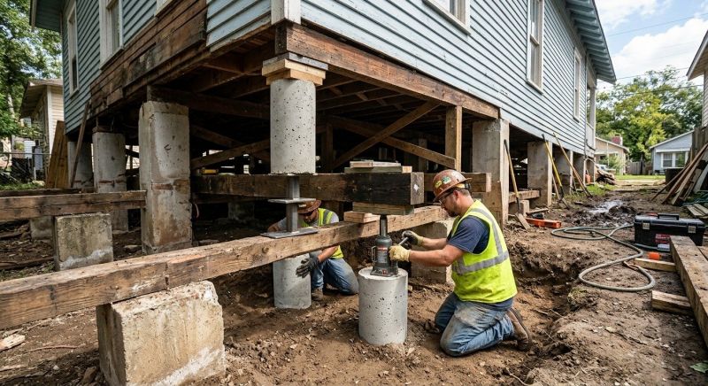Foundation Pier Repair in Richmond, VA