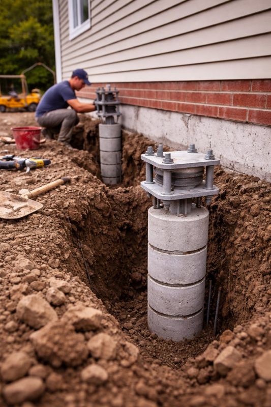 Helical Piers Installation in Richmond, VA