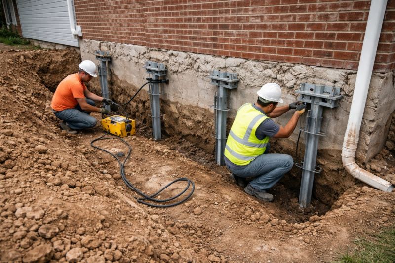 Helical Piers Installation in Richmond, VA