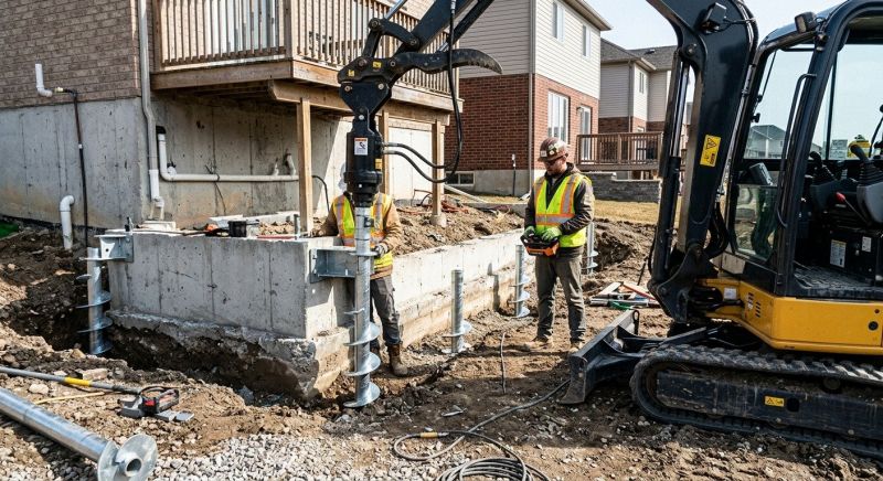 Helical Pile Installation in Richmond, VA