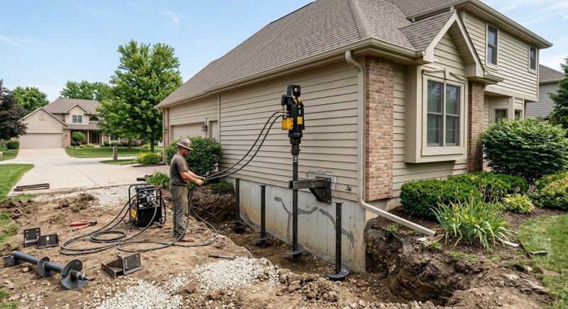 Helical Pile Installation in Richmond, VA