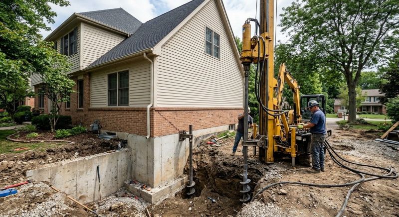 Helical Pile Installation in Richmond, VA