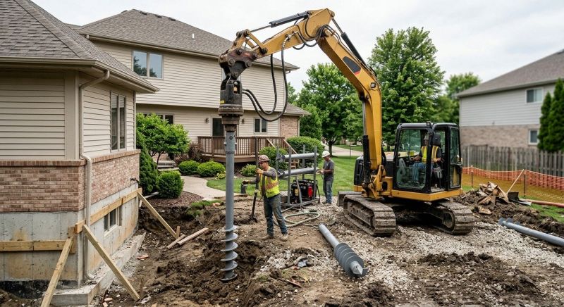 Helical Pile Installation in Richmond, VA