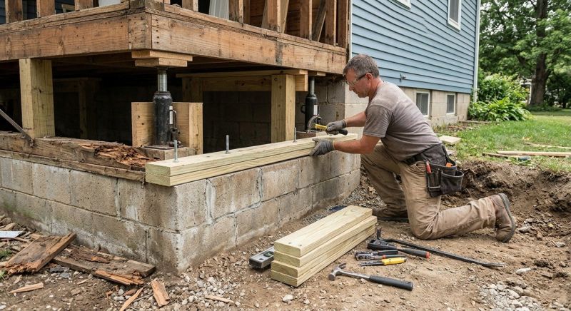 House Foundation Repair in Midlothian, VA