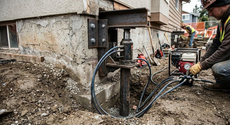 Sinking Foundation Lifting in Richmond, VA