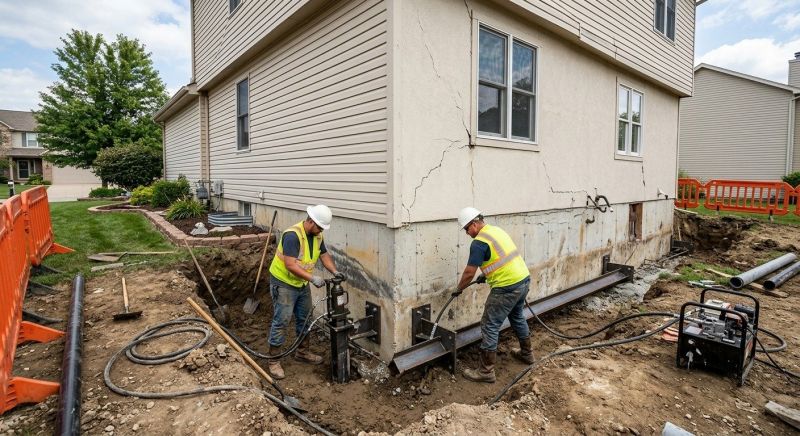 Sinking Foundation Repair in Glen Allen, VA