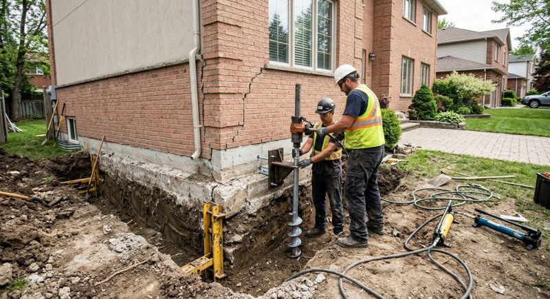 Sinking Foundation Repair in Goochland County, VA