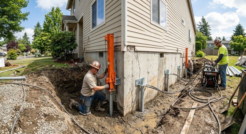 Sinking Foundation Repair in Henrico County, VA