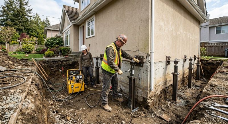 Sinking Foundation Repair in Richmond, VA